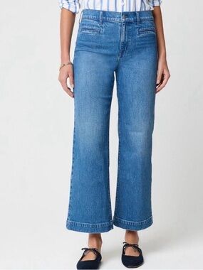 J Crew High-Rise Wide-Leg Crop Jeans Size 29P EUC